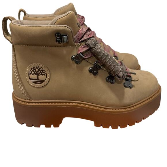 Timberland Women's Stone Street Mid Lace Up Boot Med.Beige Nubuck- Size: 8 - Picture 9 of 11